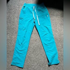 Figs Yola High Waisted Skinny Scrub size Small in Pacific Blue